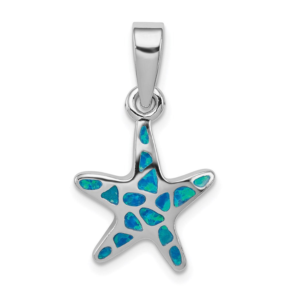 Polished;Sterling silver;Created opal