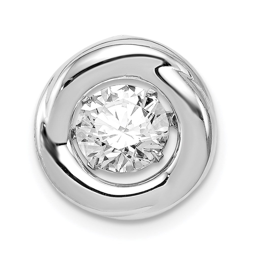 Polished;Sterling silver;CZ;Swarovski Gems;Chain slide