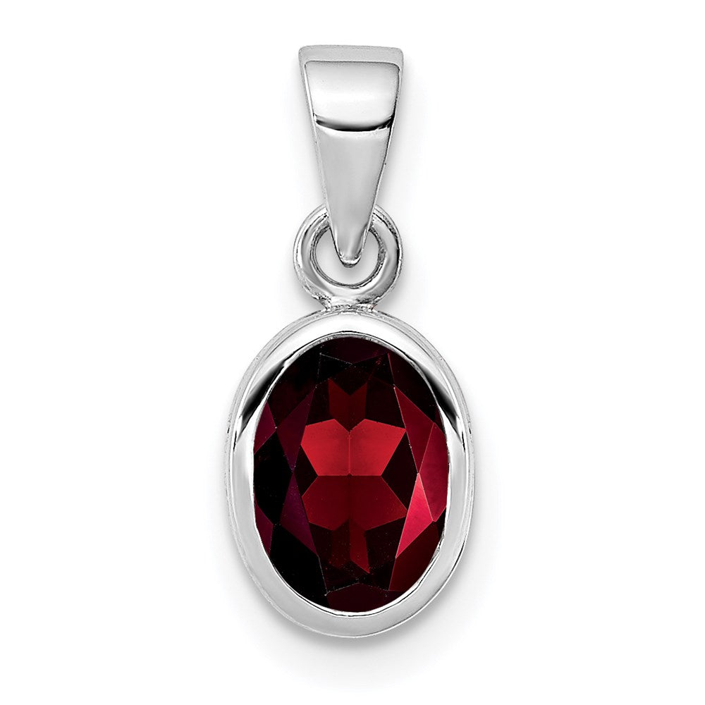 Polished;Open back;Sterling silver;Garnet;Oval;Cut-out sides