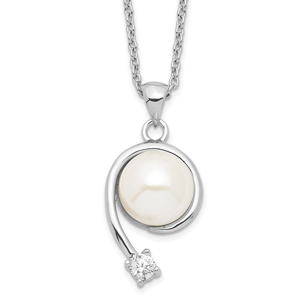Polished;Lobster;Sterling silver;Freshwater cultured pearl;CZ