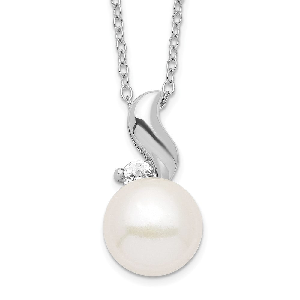 Polished;Lobster;Sterling silver;Freshwater cultured pearl;CZ