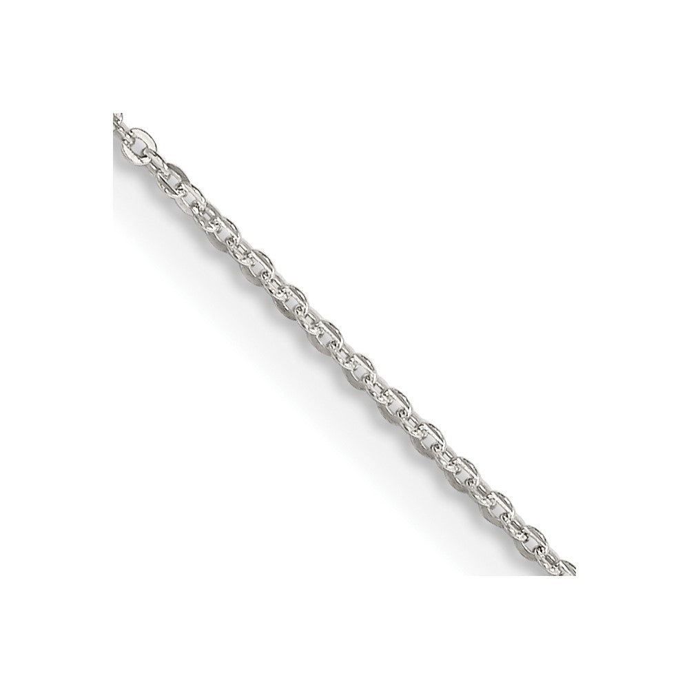 Spring Ring;Sterling silver;Flat;Cable chain