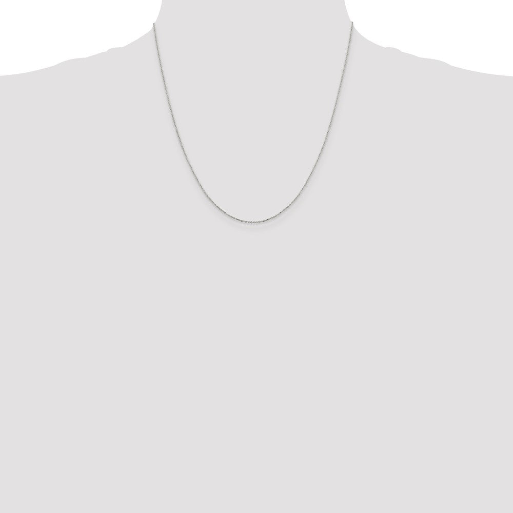 Sterling Silver 1mm 8 Sided D/C Cable Chain