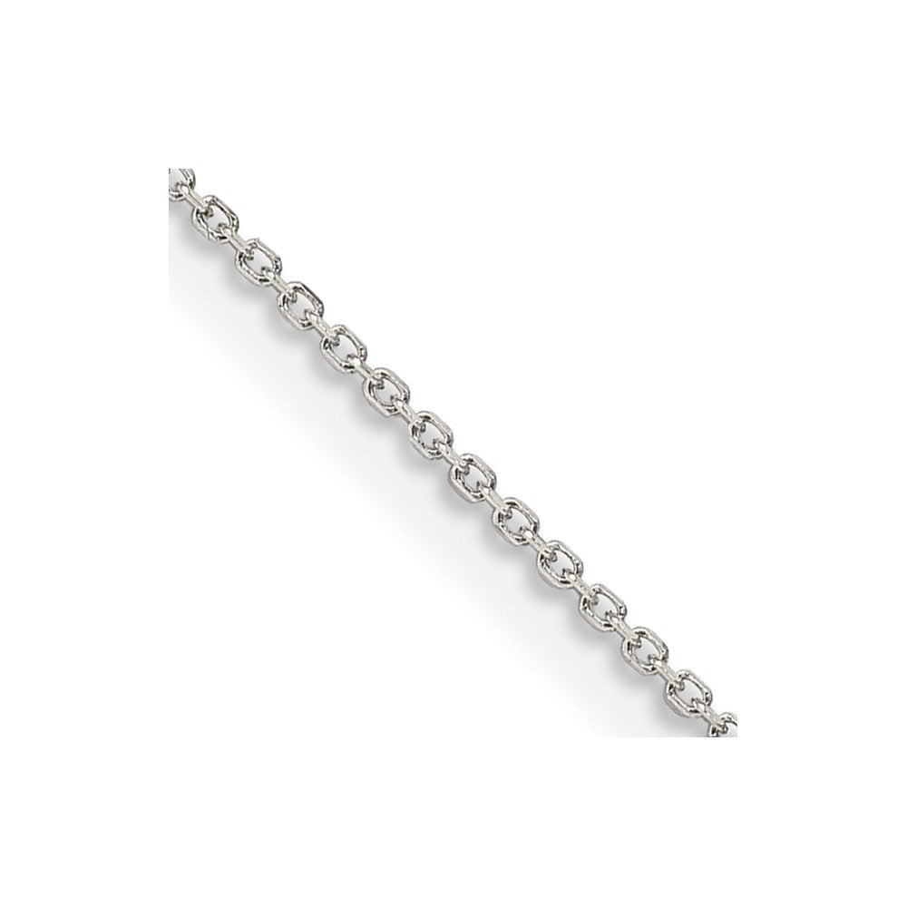 Diamond-cut;Spring Ring;Sterling silver;Cable chain