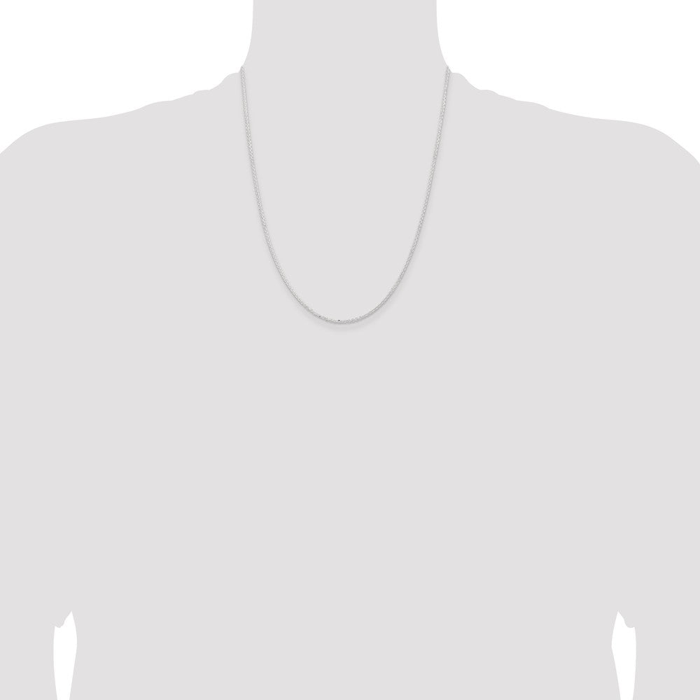 Sterling Silver 1.85mm Diamond-cut Forzantine Cable Chain