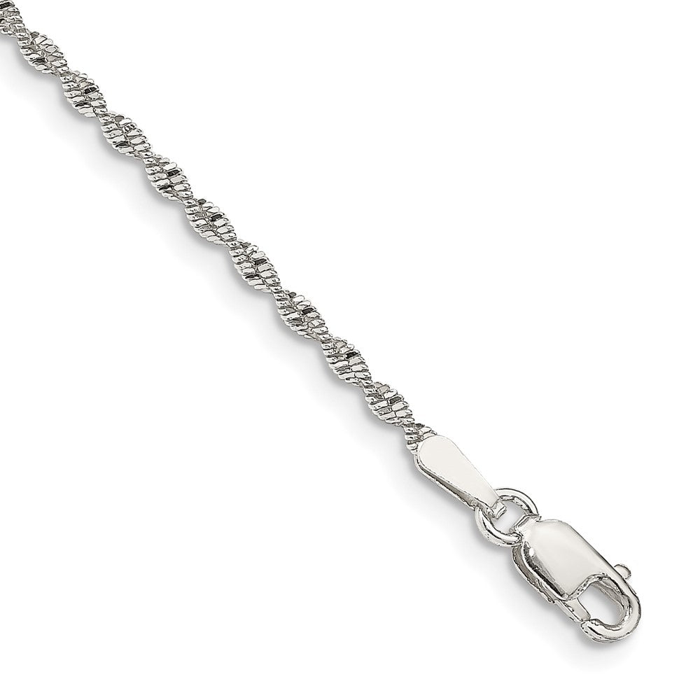 Polished;Lobster;Sterling silver;Twisted