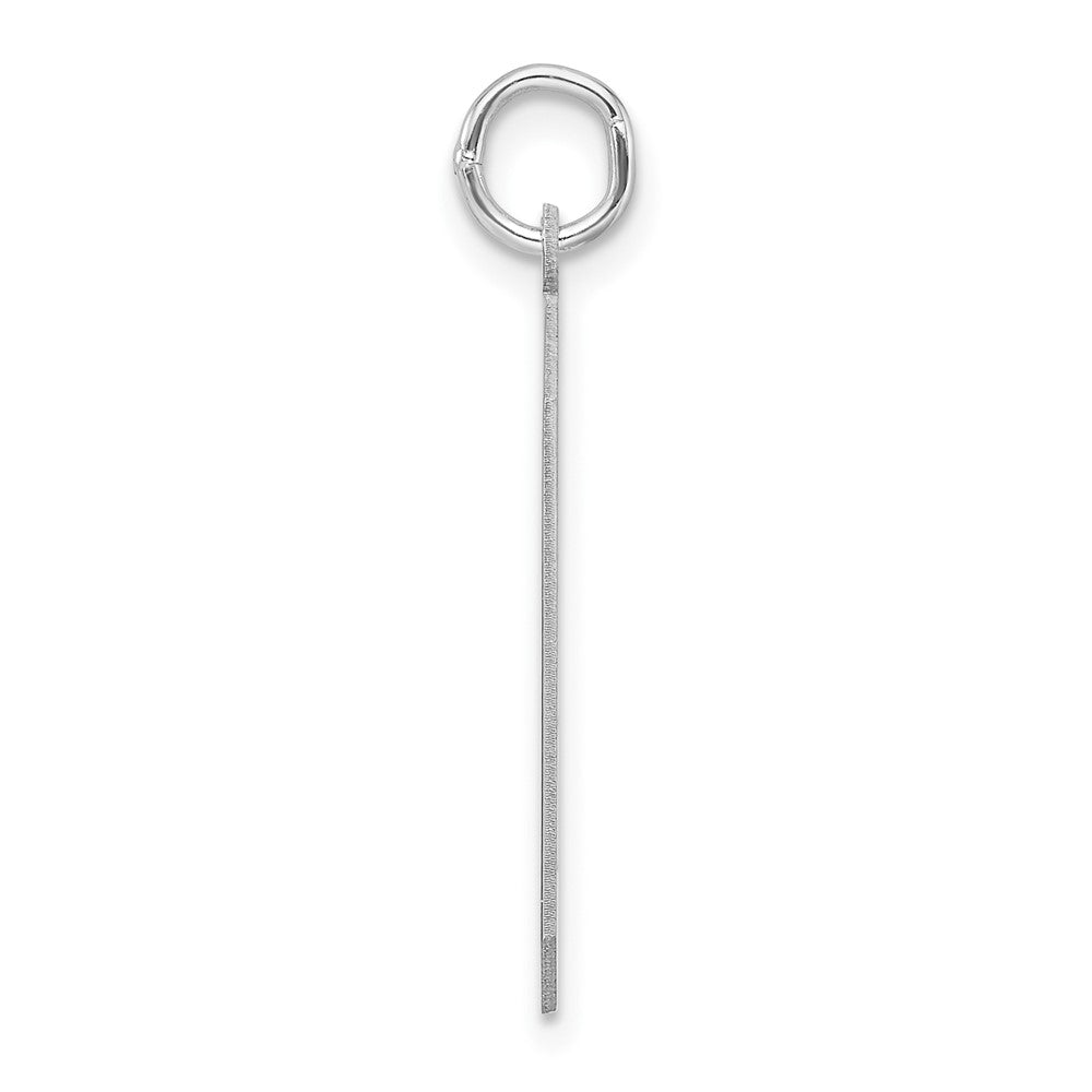 Sterling Silver/Rhodium-plated Polished Number 9 Charm