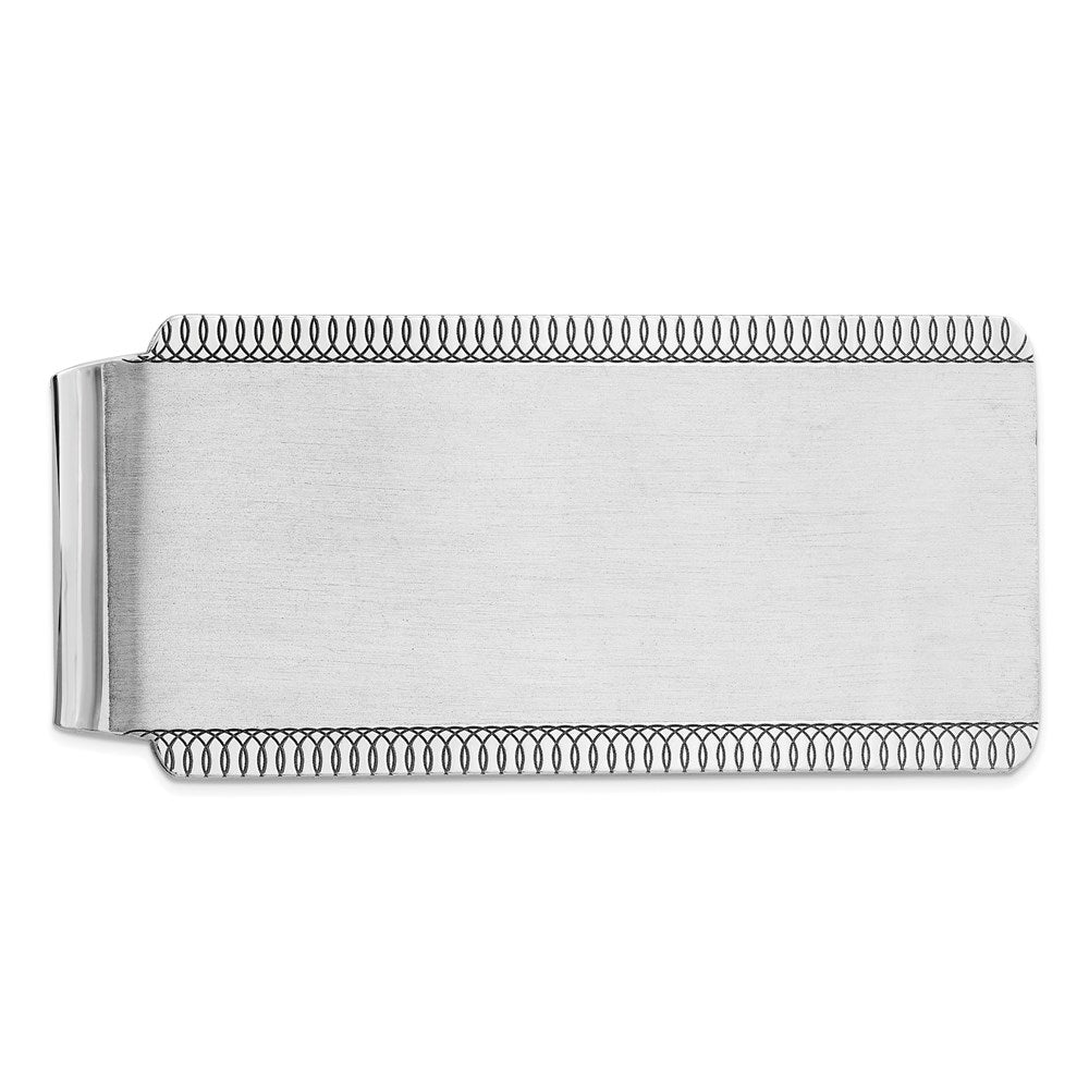 Solid;Engravable;Sterling silver;Polished & satin;Satin Front