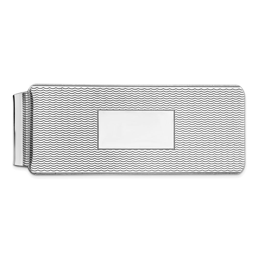Solid;Polished;Engravable;Sterling silver;Textured