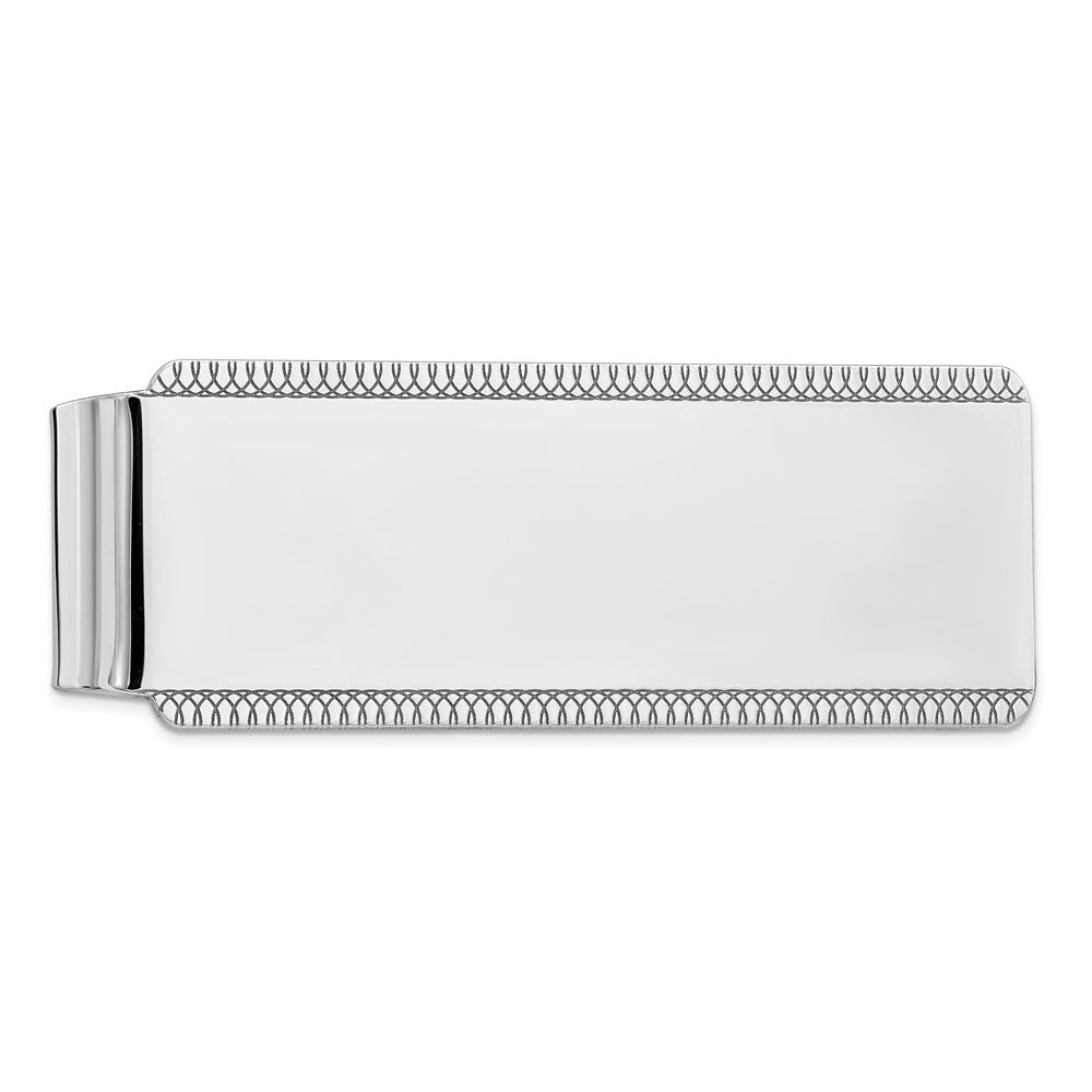 Solid;Diamond-cut;Engravable;Sterling silver;Polished & satin;Satin Front