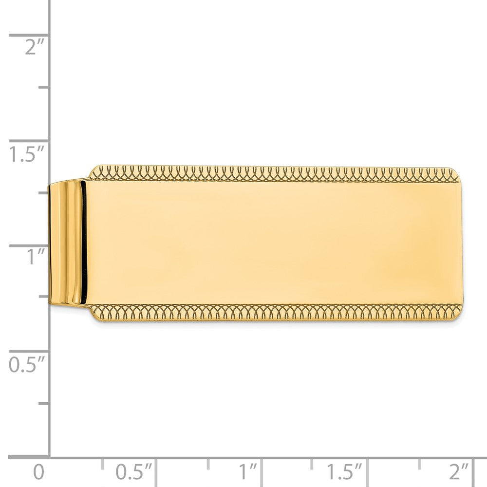 Sterling Silver Gold-plated Satin Front Satin Back Money Clip