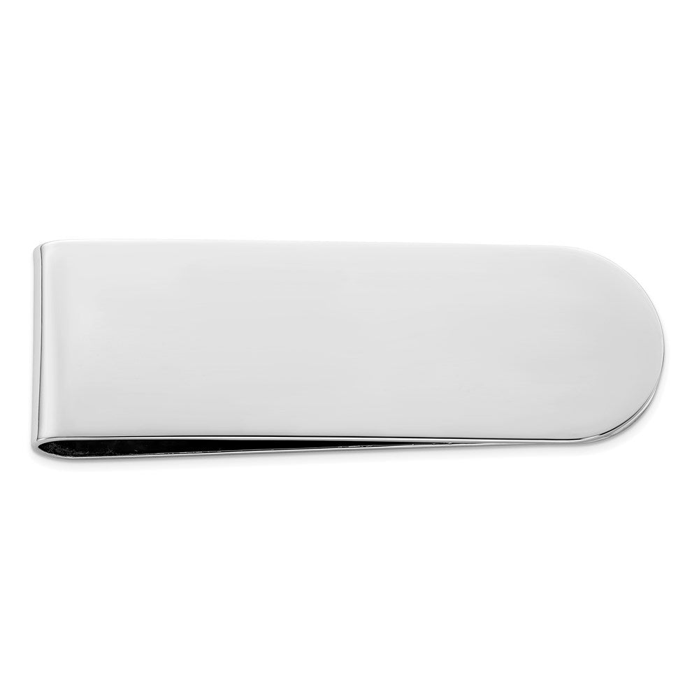 Solid;Polished;Engravable;Sterling silver;Rhodium-plated