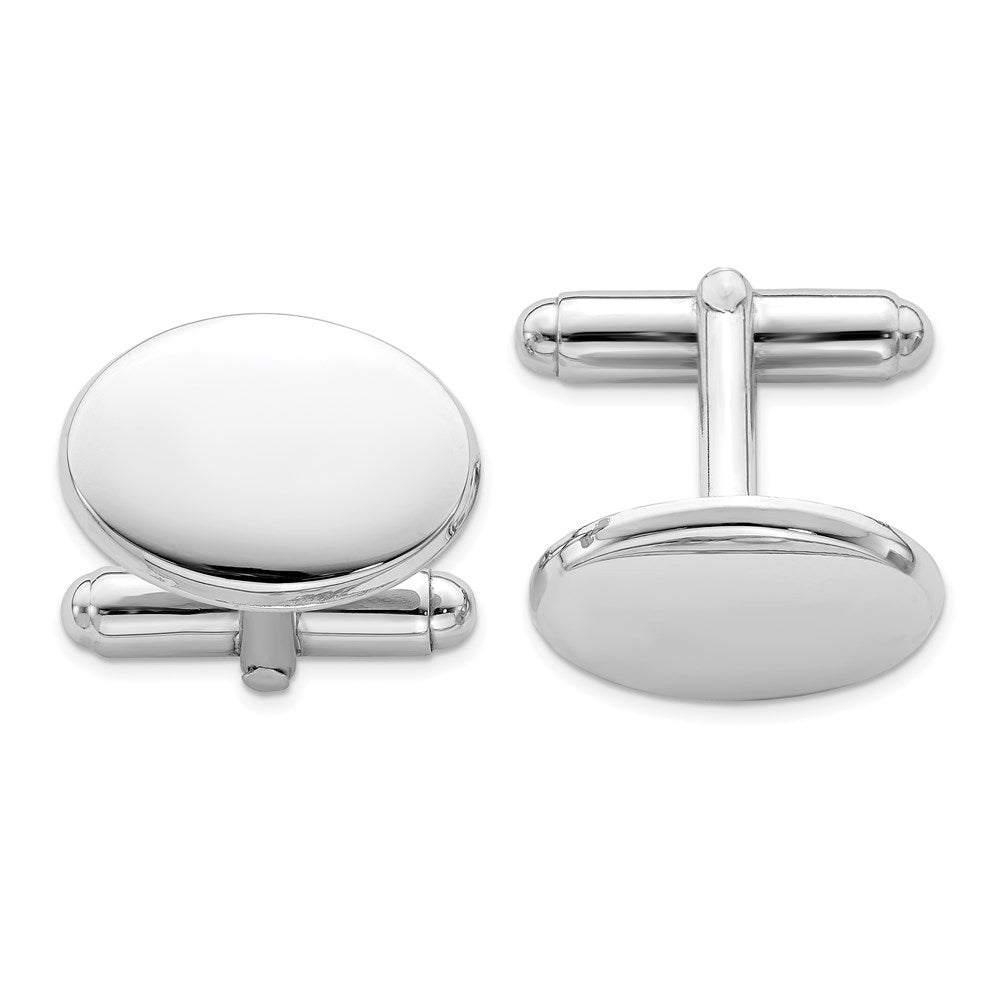 Solid;Polished;Engravable;Sterling silver;Rhodium-plated