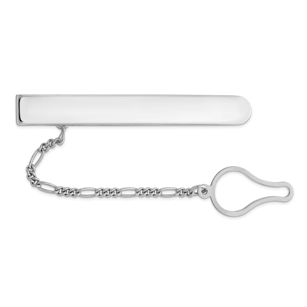 Solid;Polished;Engravable;Sterling silver;Rhodium-plated