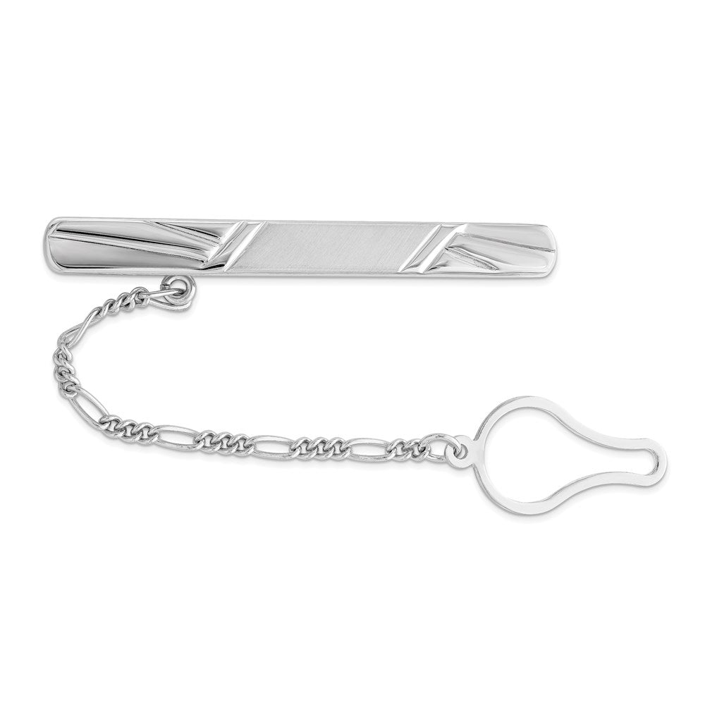 Solid;Engravable;Sterling silver;Rhodium-plated;Polished & satin