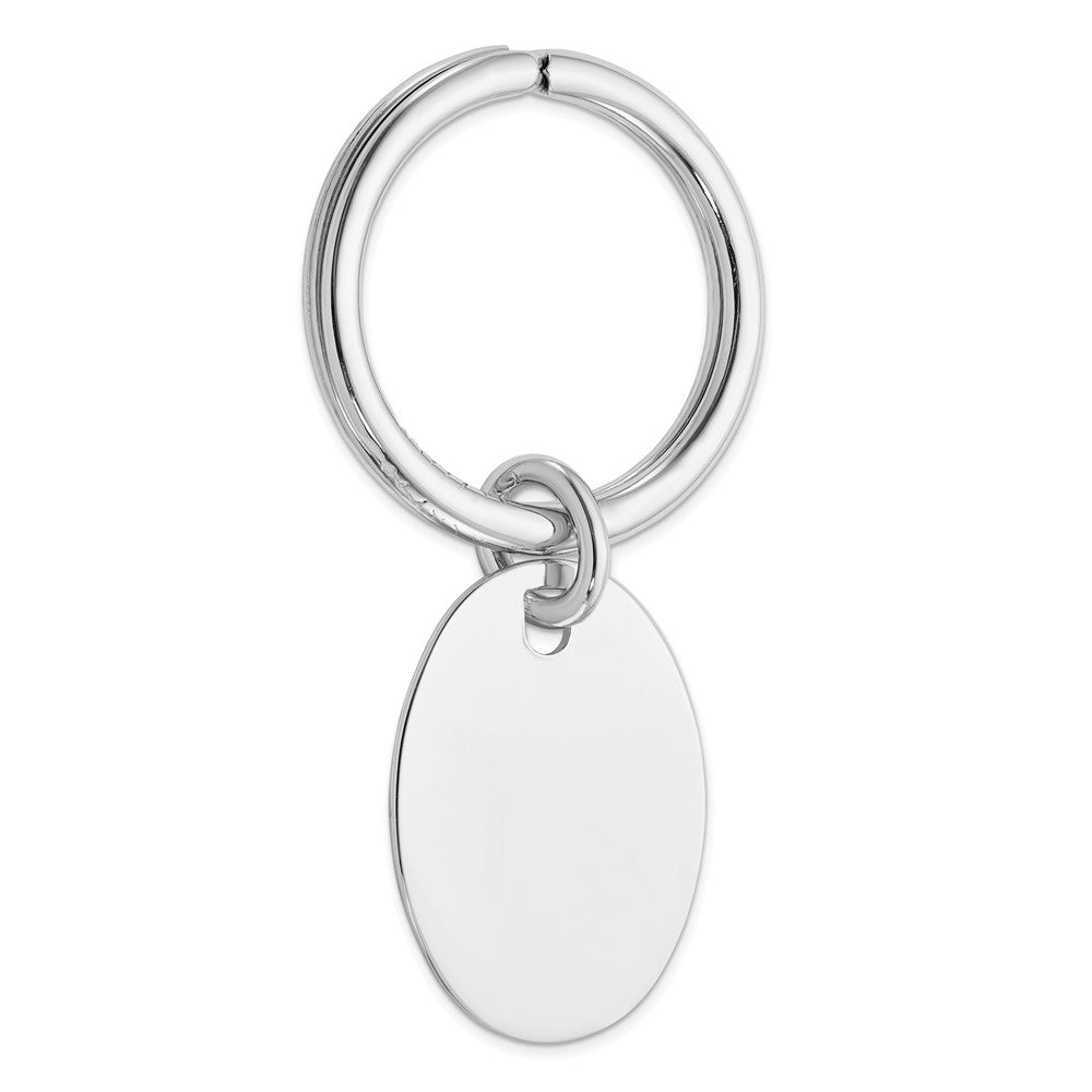Solid;Polished;Engravable;Sterling silver;Rhodium-plated