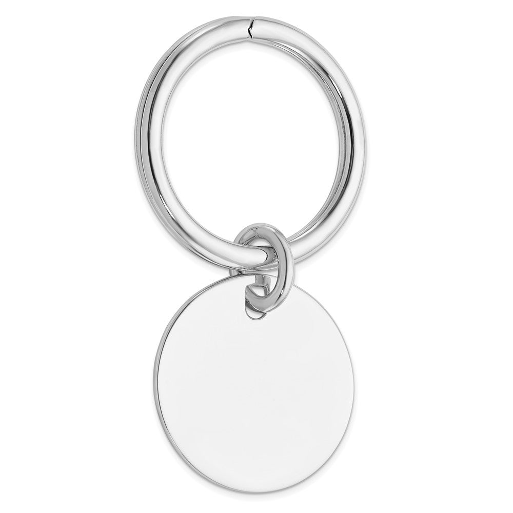 Solid;Polished;Engravable;Sterling silver;Rhodium-plated