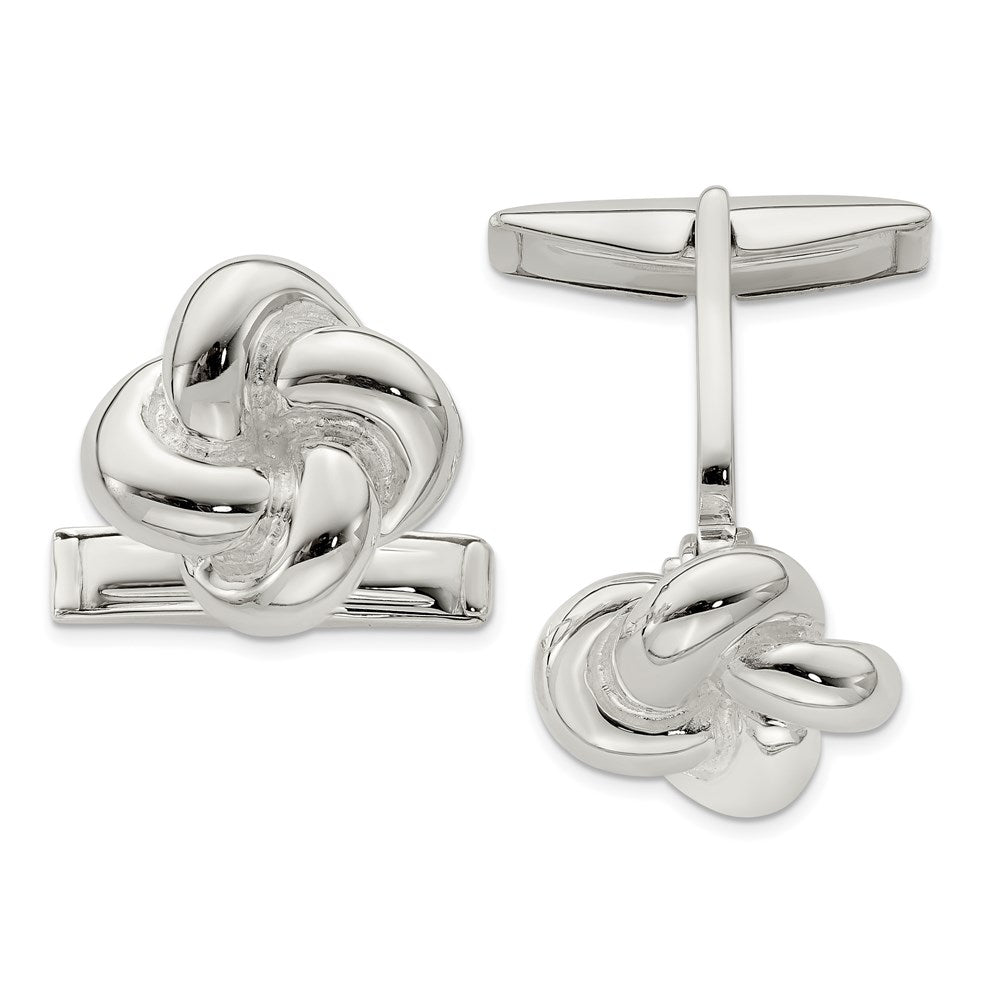 Solid;Sterling silver;Polished & satin
