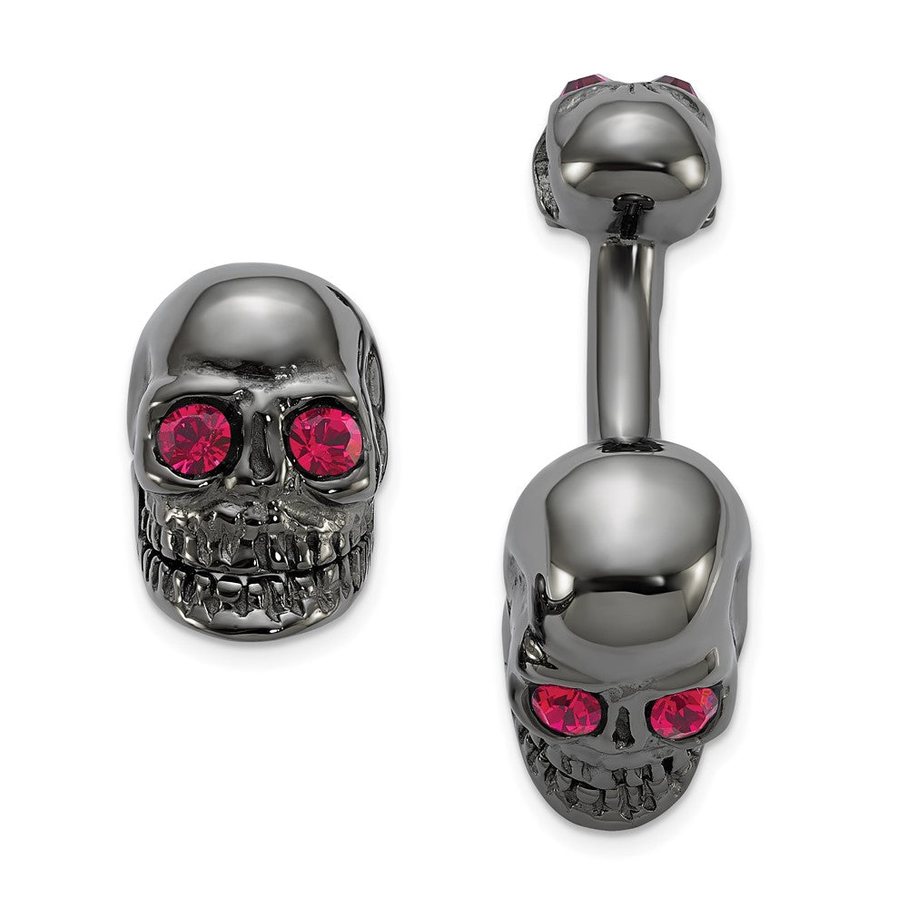 Sterling silver;Moveable;Ruthenium plating;Swarovski crystals