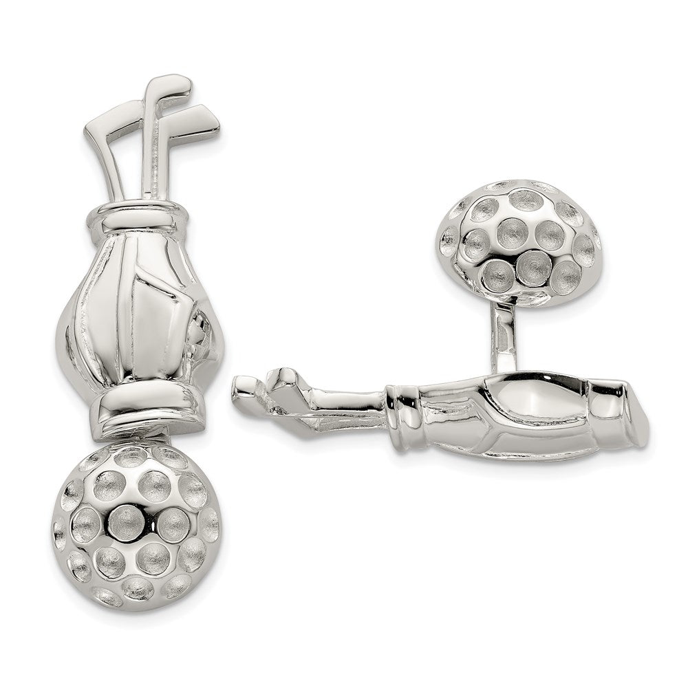 Casted;Polished;Sterling silver;Reversible