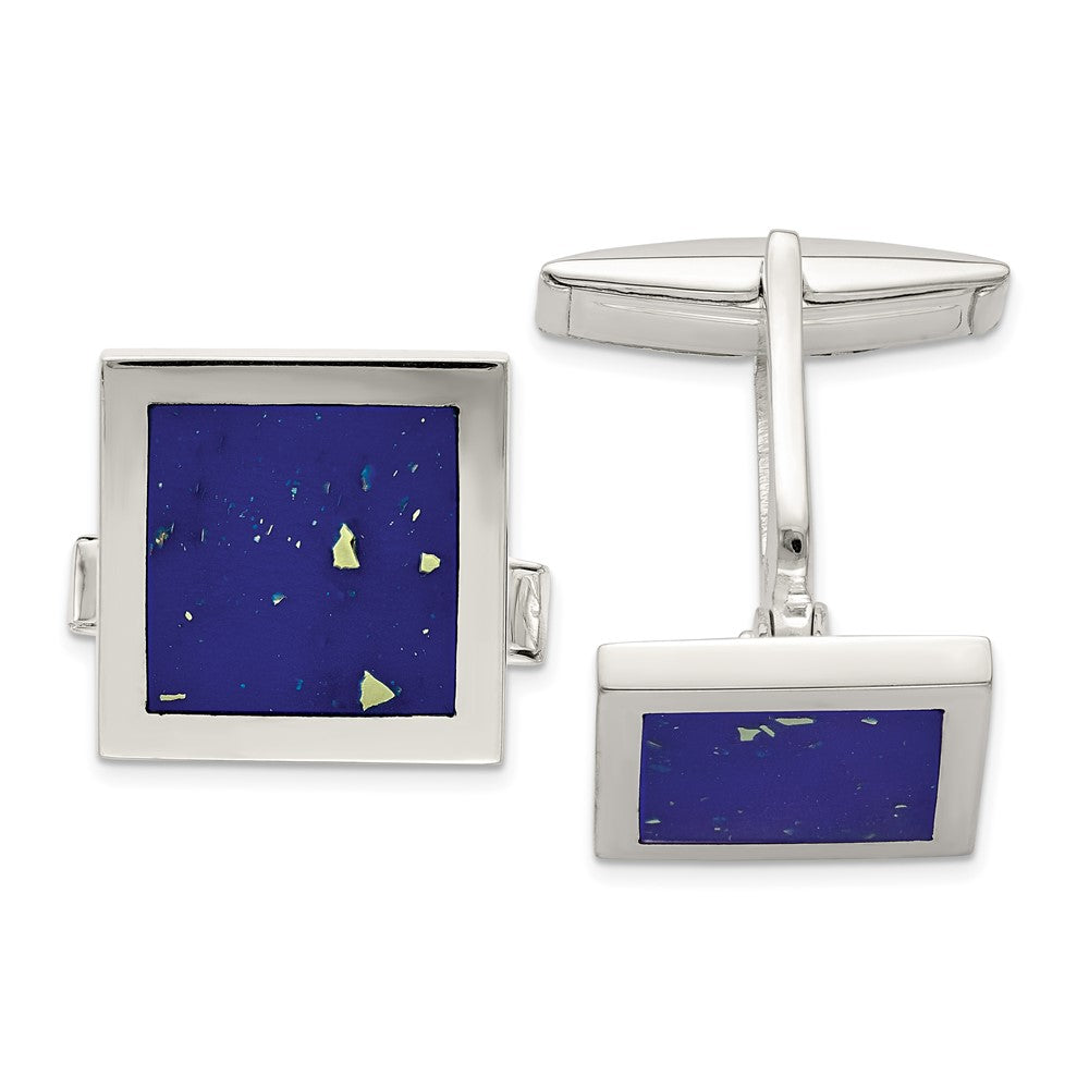 Polished;Sterling silver;Lapis