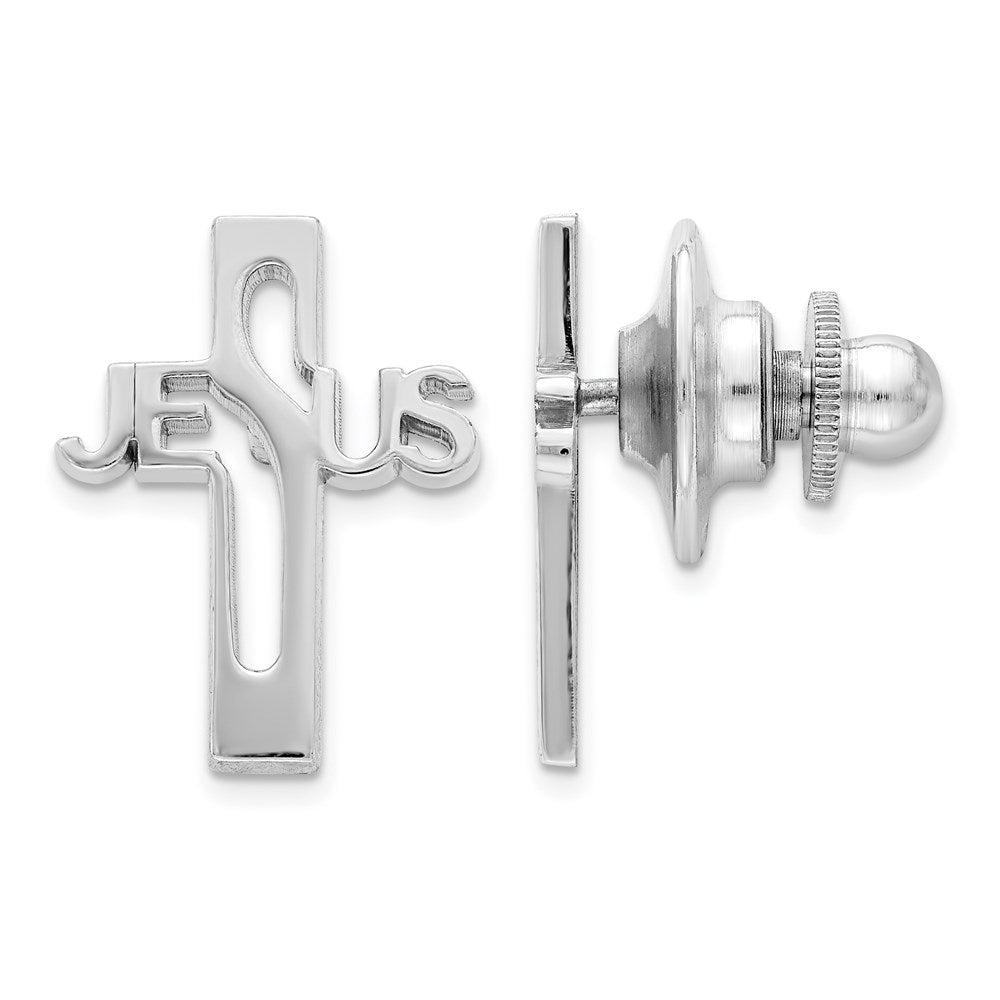 Polished;Sterling silver;Rhodium-plated