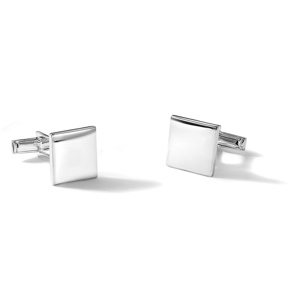 Sterling Silver Polished Square Cuff Links