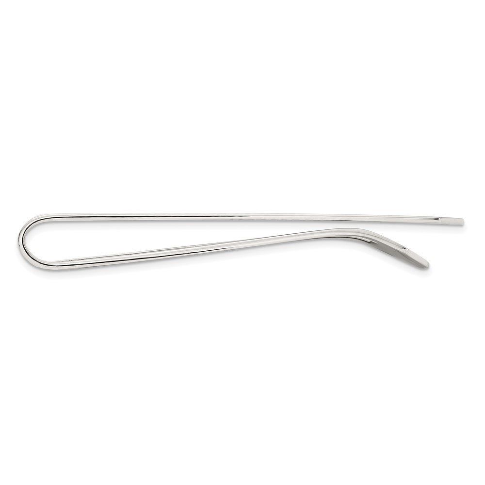 Sterling Silver Rhodium-plated Polished Money Clip