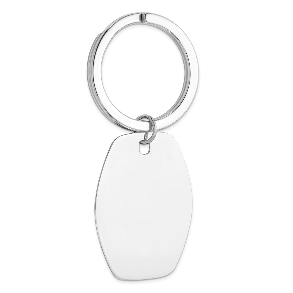 Solid;Polished;Engravable;Sterling silver;Rhodium-plated