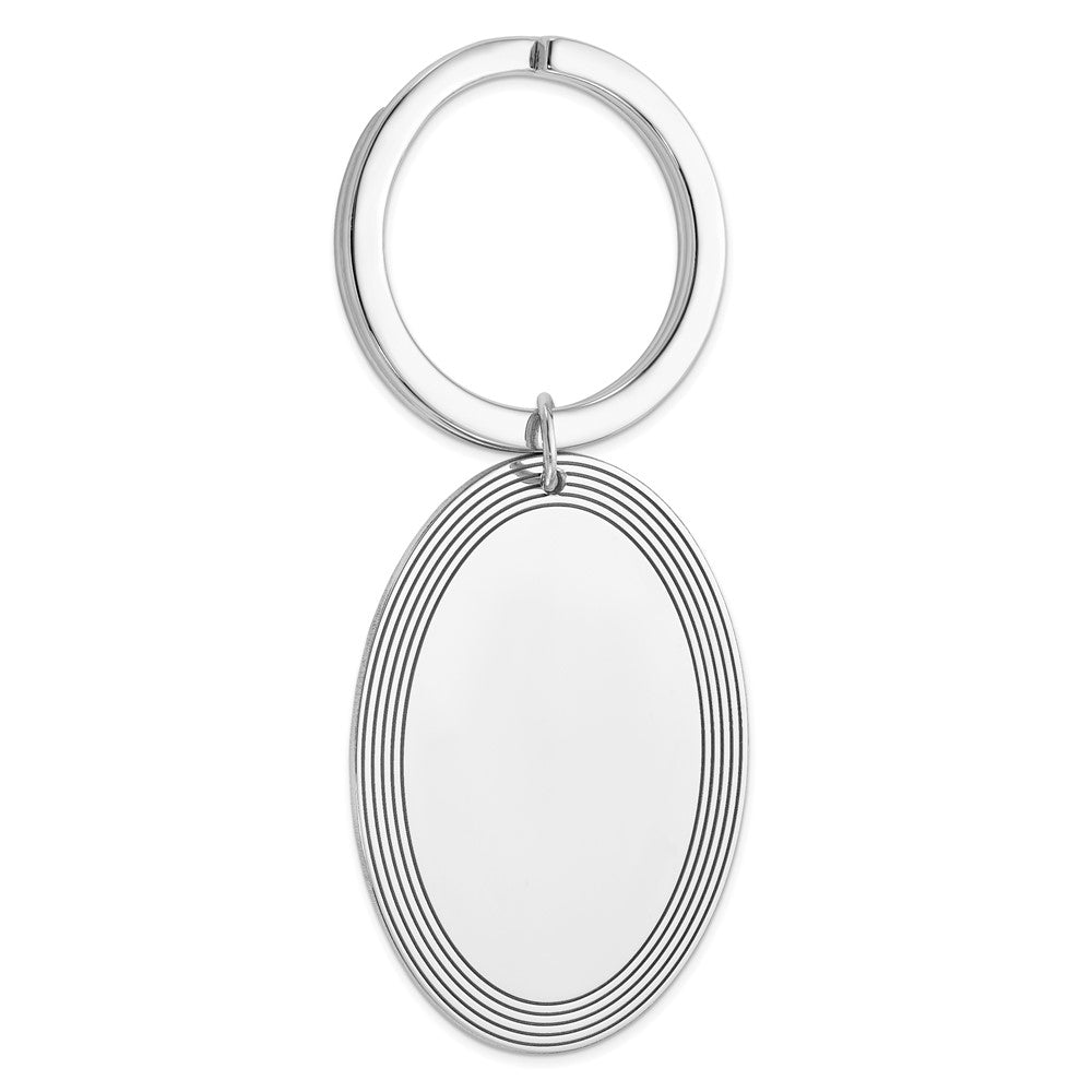 Solid;Polished;Engravable;Sterling silver;Rhodium-plated