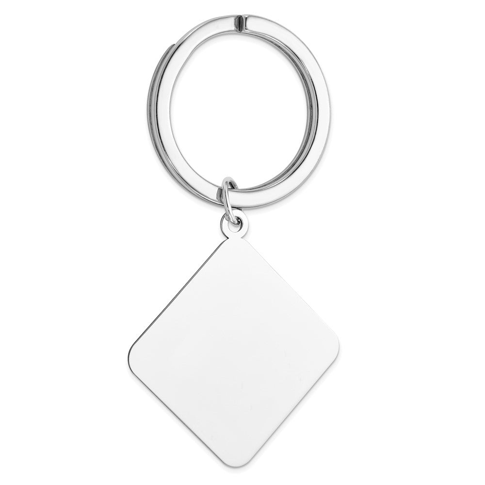 Solid;Polished;Engravable;Sterling silver;Rhodium-plated