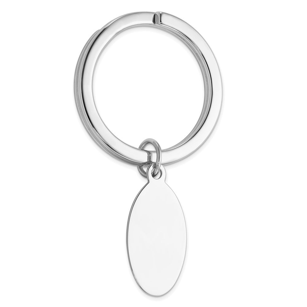 Solid;Polished;Engravable;Sterling silver;Rhodium-plated