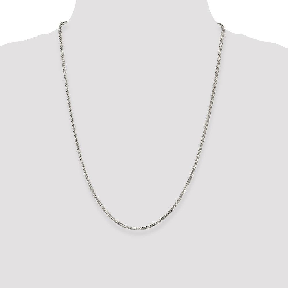 Sterling Silver 2mm D/C Square Franco Chain
