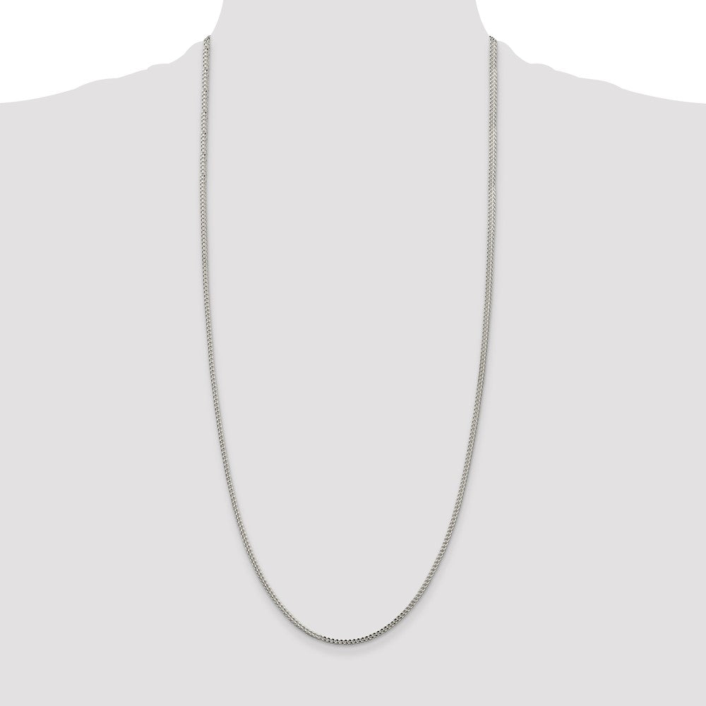 Sterling Silver 2mm D/C Square Franco Chain