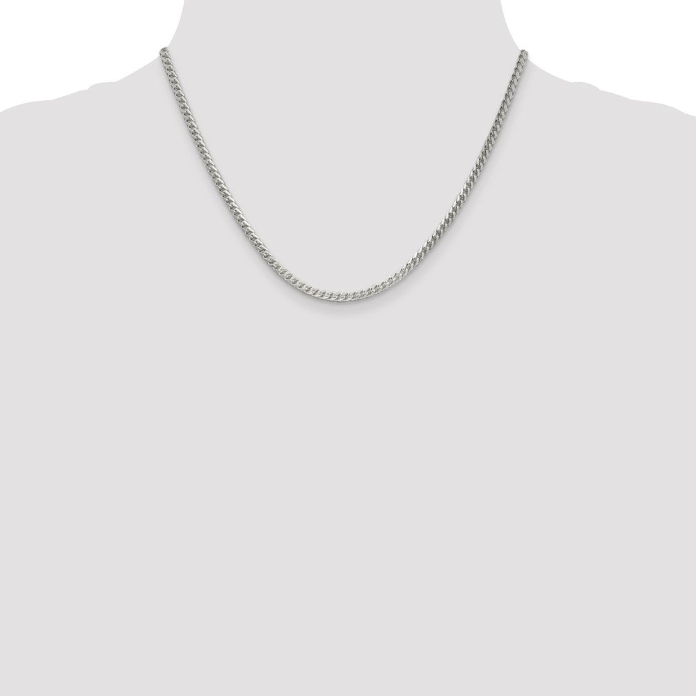 Sterling Silver 3.1mm D/C Square Franco Chain