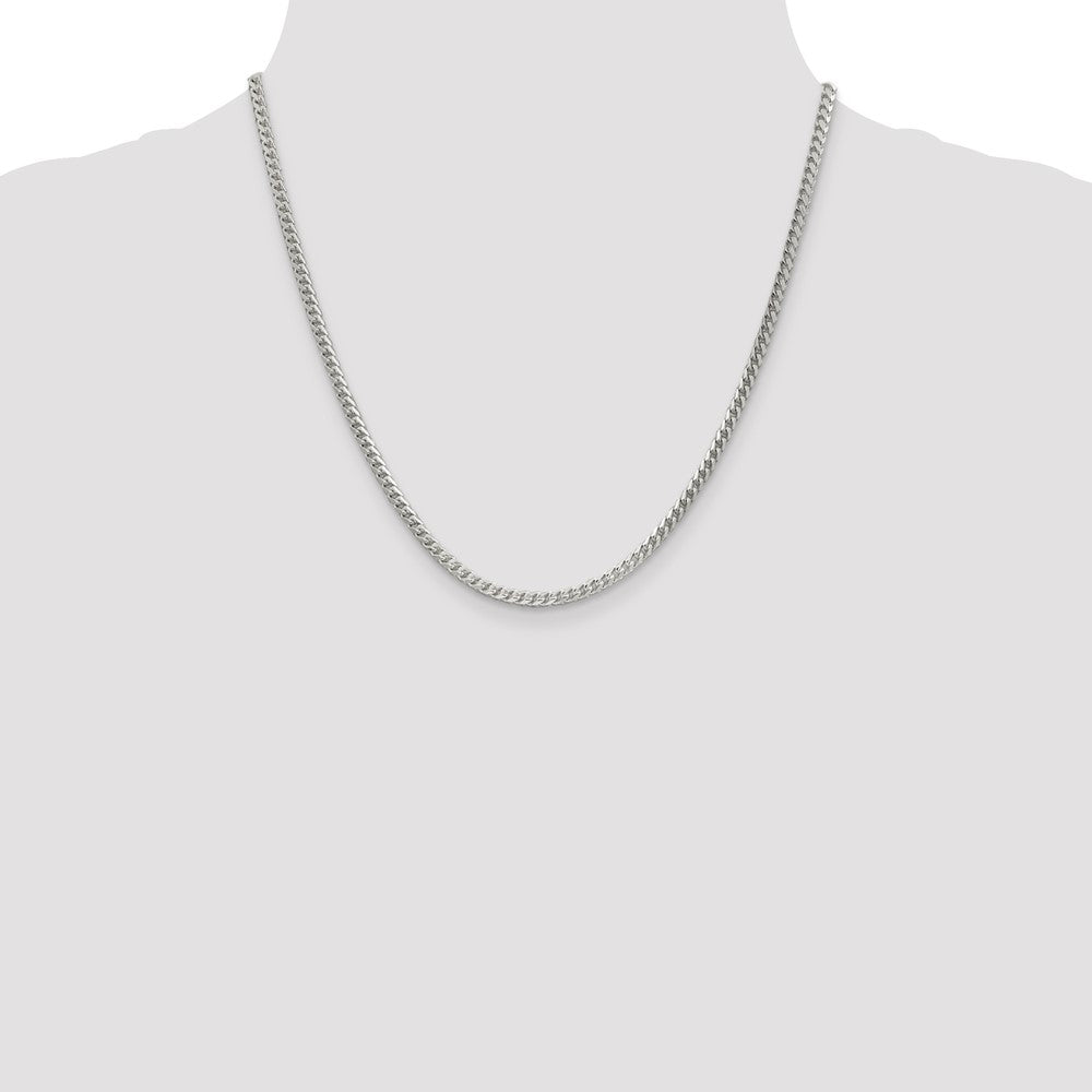 Sterling Silver 3.1mm D/C Square Franco Chain