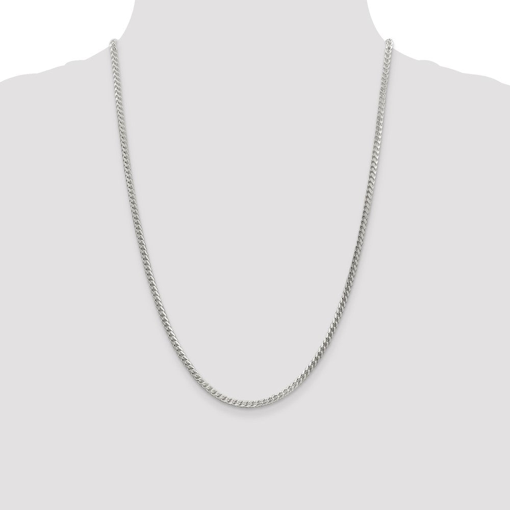 Sterling Silver 3.1mm D/C Square Franco Chain