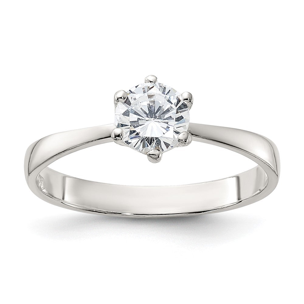 Casted;Sterling silver;CZ