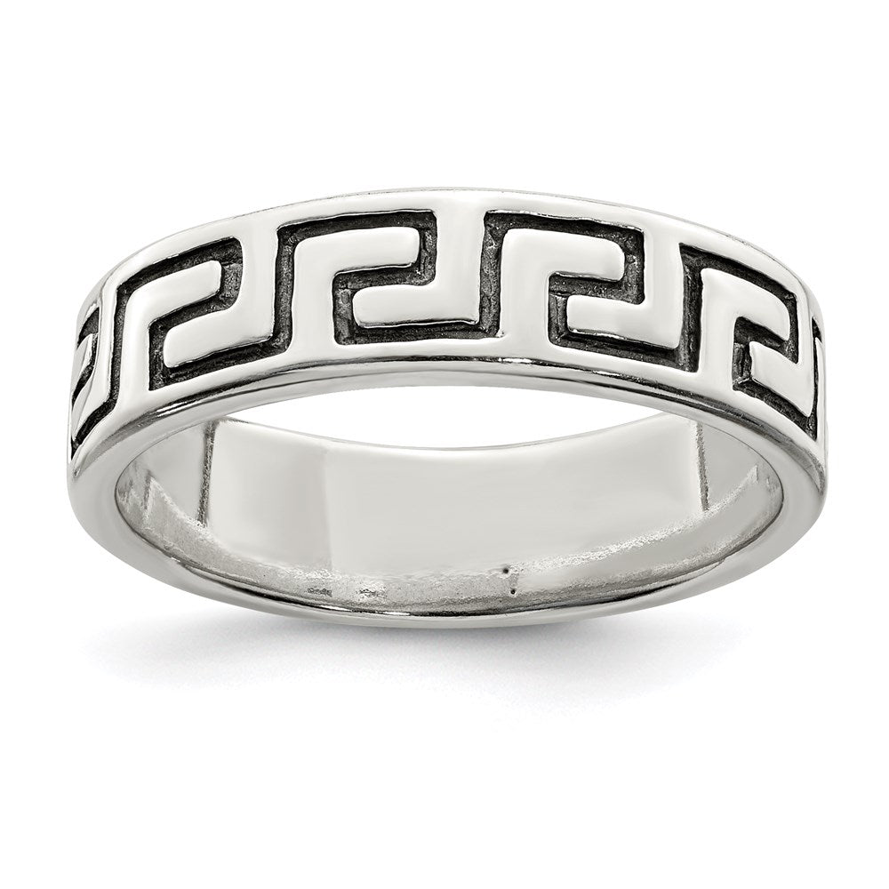Solid;Casted;Engravable;Antique finish;Sterling silver