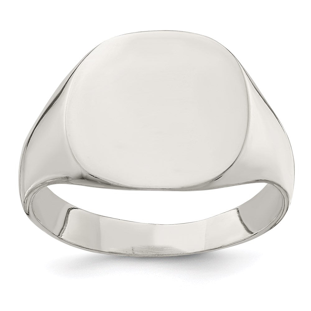 Solid;Casted;Polished;Closed back;Engravable;Sterling silver