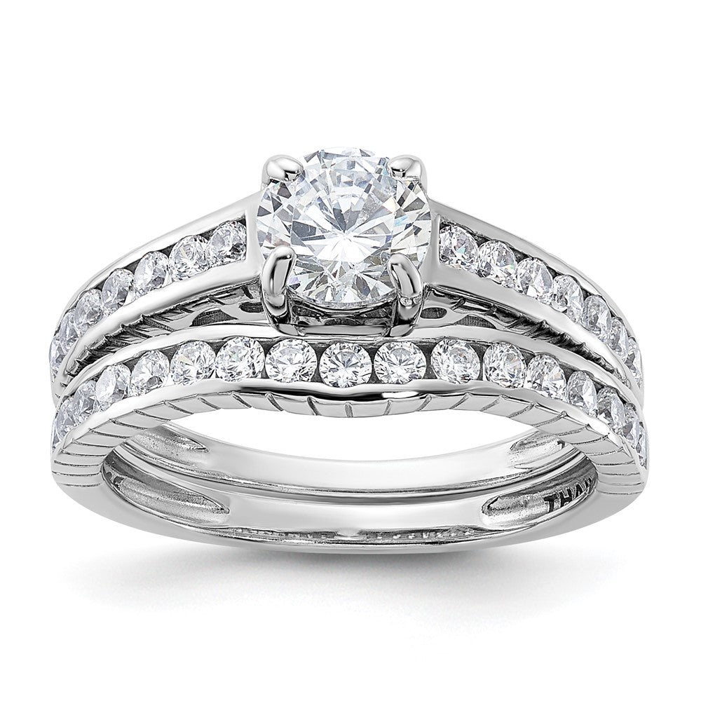 Casted;Polished;Sterling silver;CZ