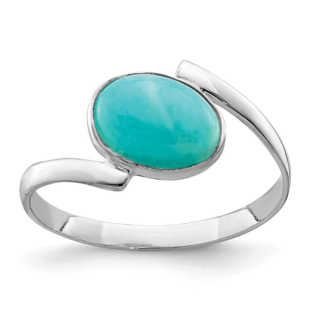 Casted;Polished;Open back;Amazonite;Oval