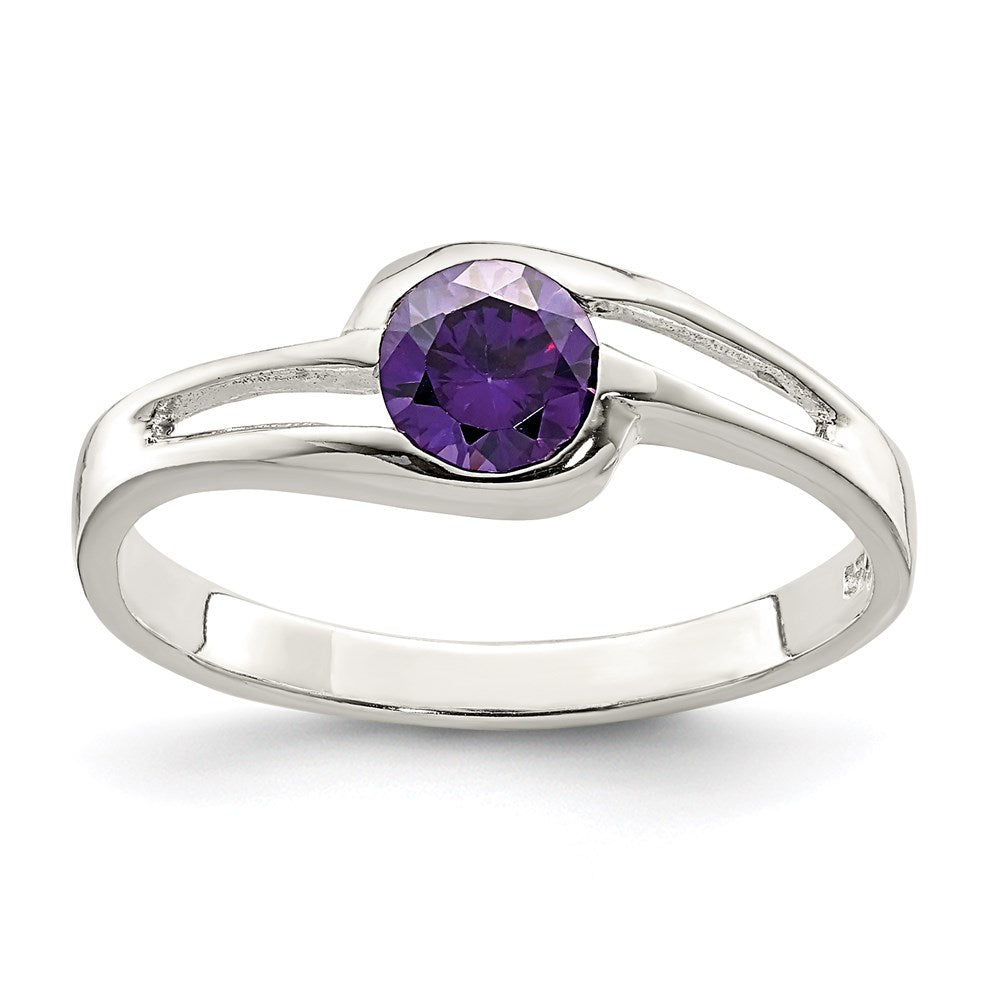Casted;Polished;Open back;Sterling silver;CZ