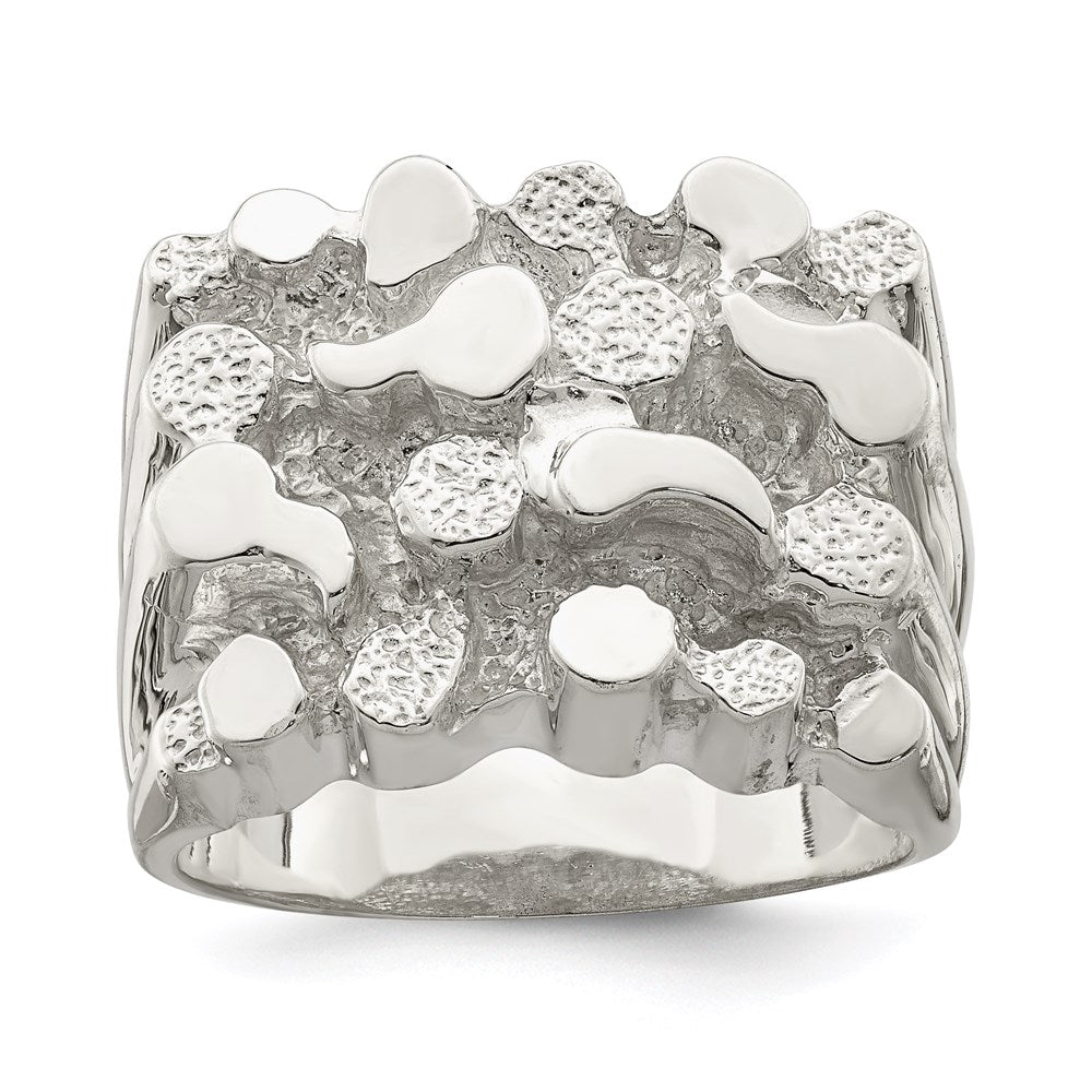 Polished;Open back;Sterling silver