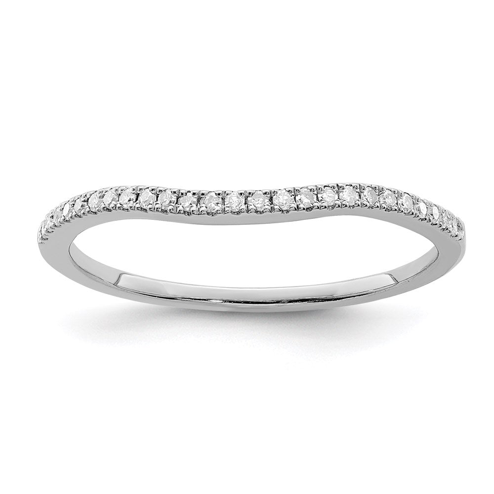 Polished;Closed back;Sterling silver;Diamond;Prong set;Rhodium-plated