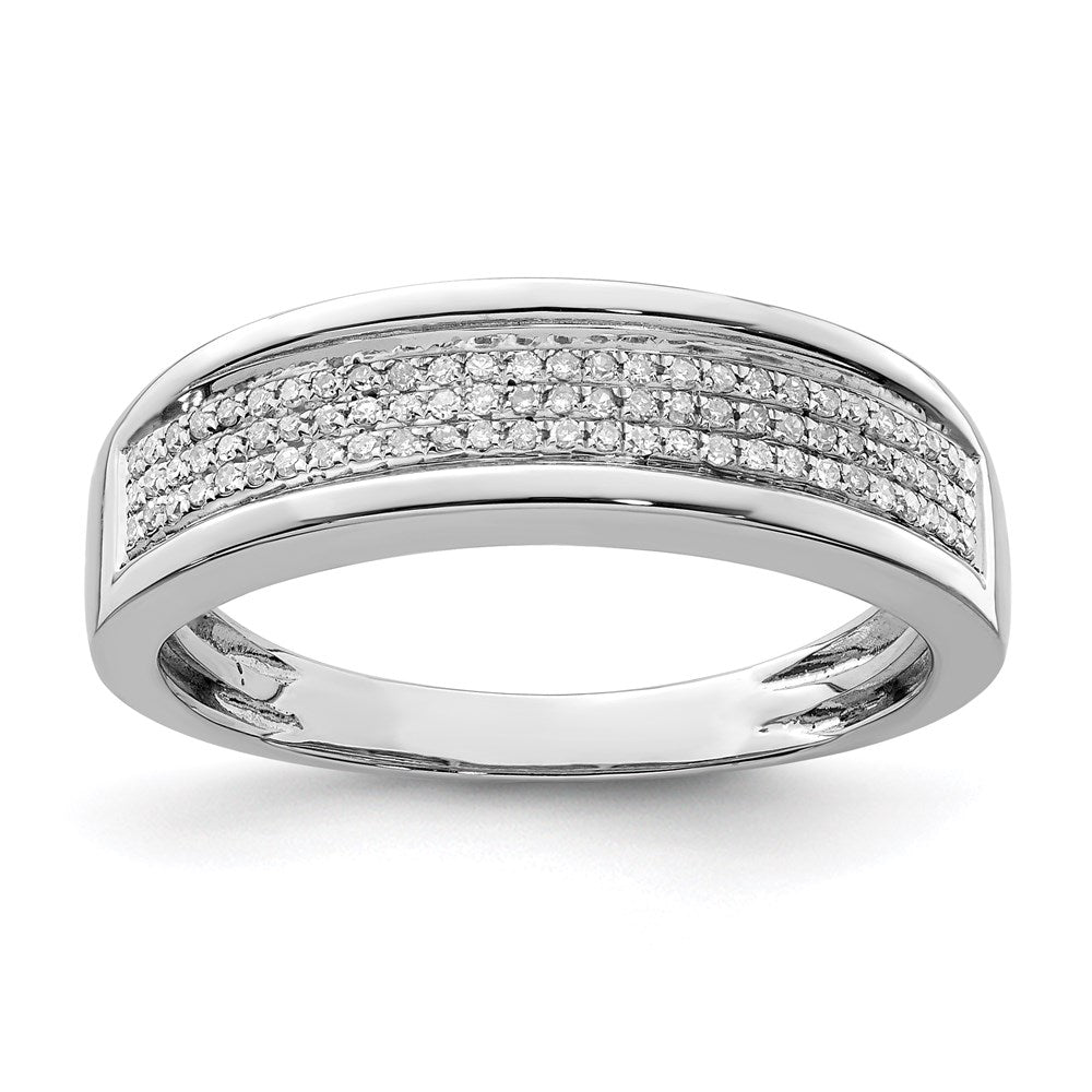 Polished;Sterling silver;Diamond;Rhodium-plated