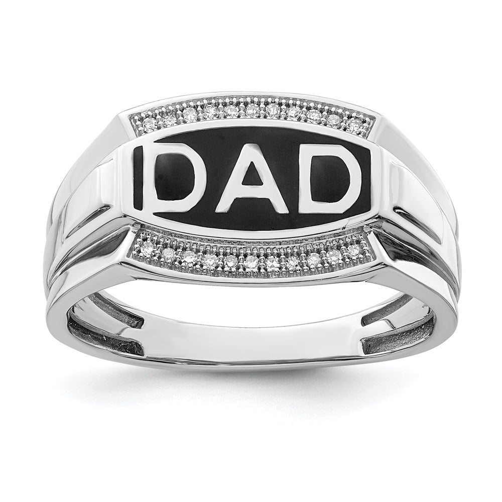 Polished;Sterling silver;Diamond;Rhodium-plated;Black rhodium