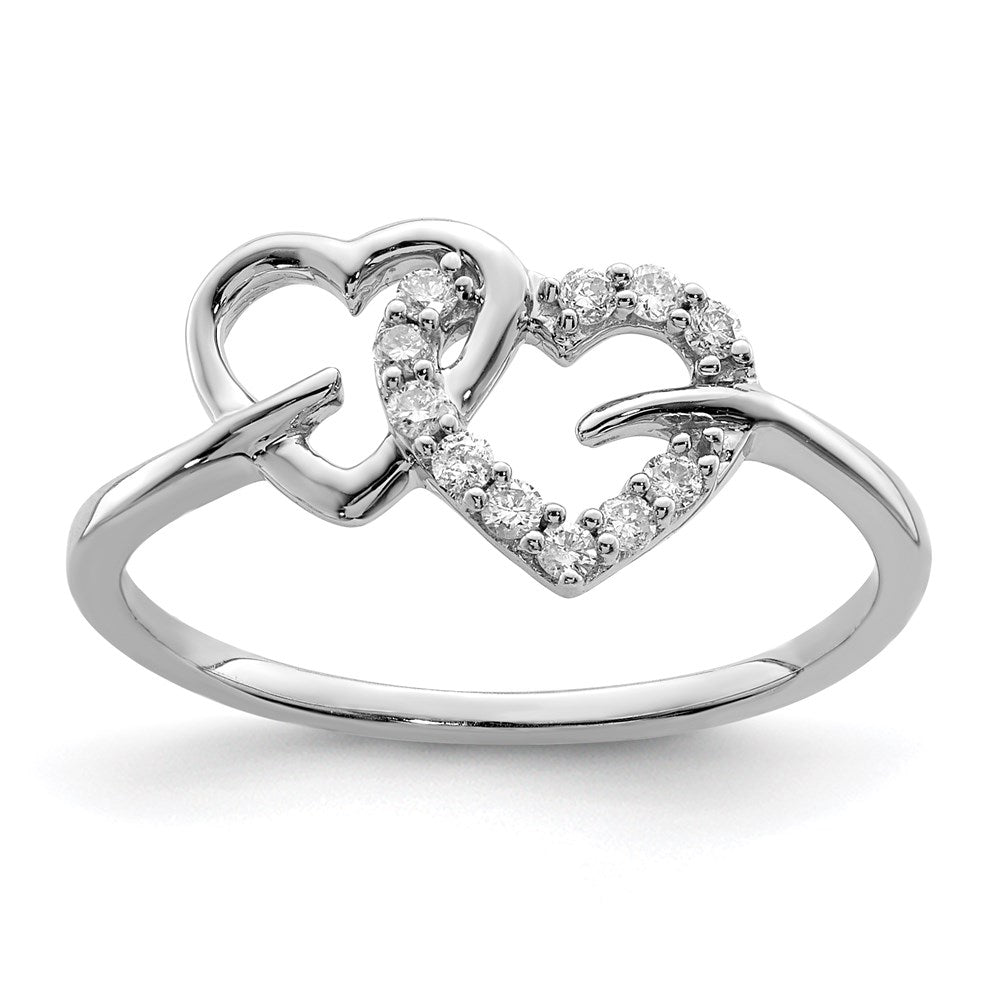 Polished;Sterling silver;Diamond;Rhodium-plated