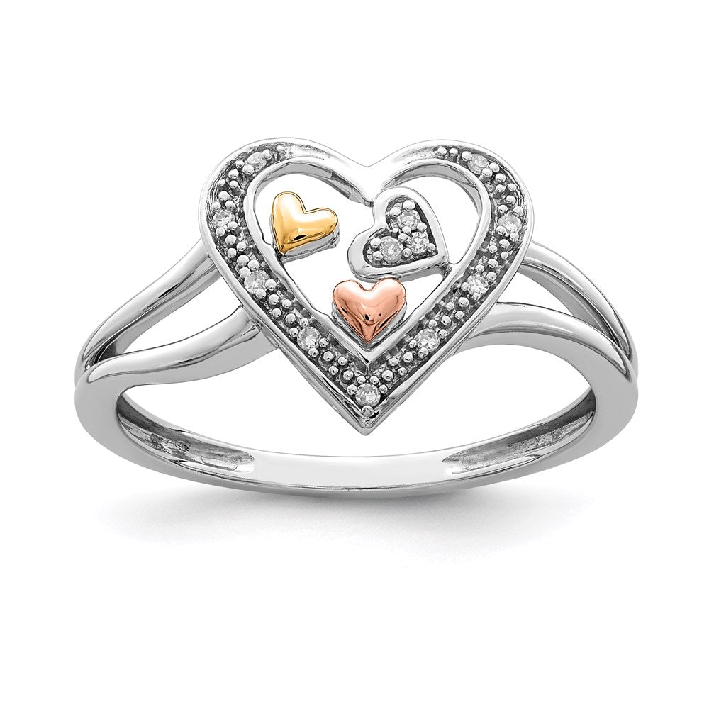 Polished;Sterling silver;Diamond;14kt gold-plated;Rhodium-plated;14k Rose gold-plated