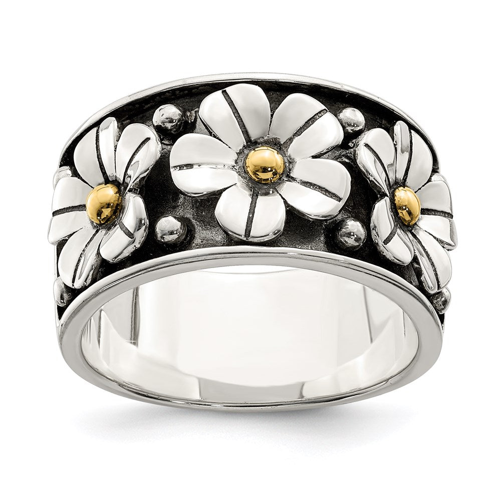Solid;Polished;Sterling silver;Gold-plated;Solid Back;Antiqued